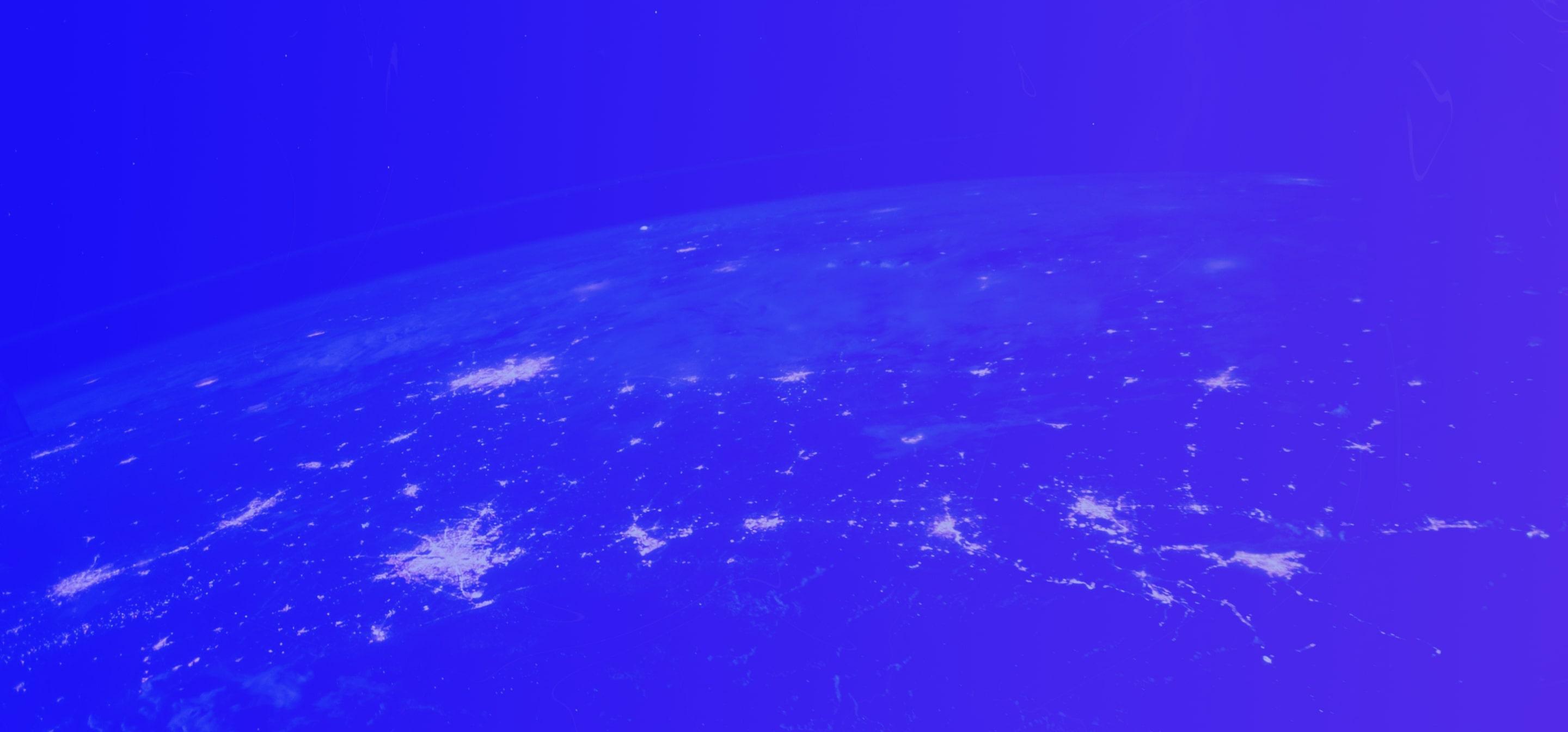Image of Earth illuminated by light