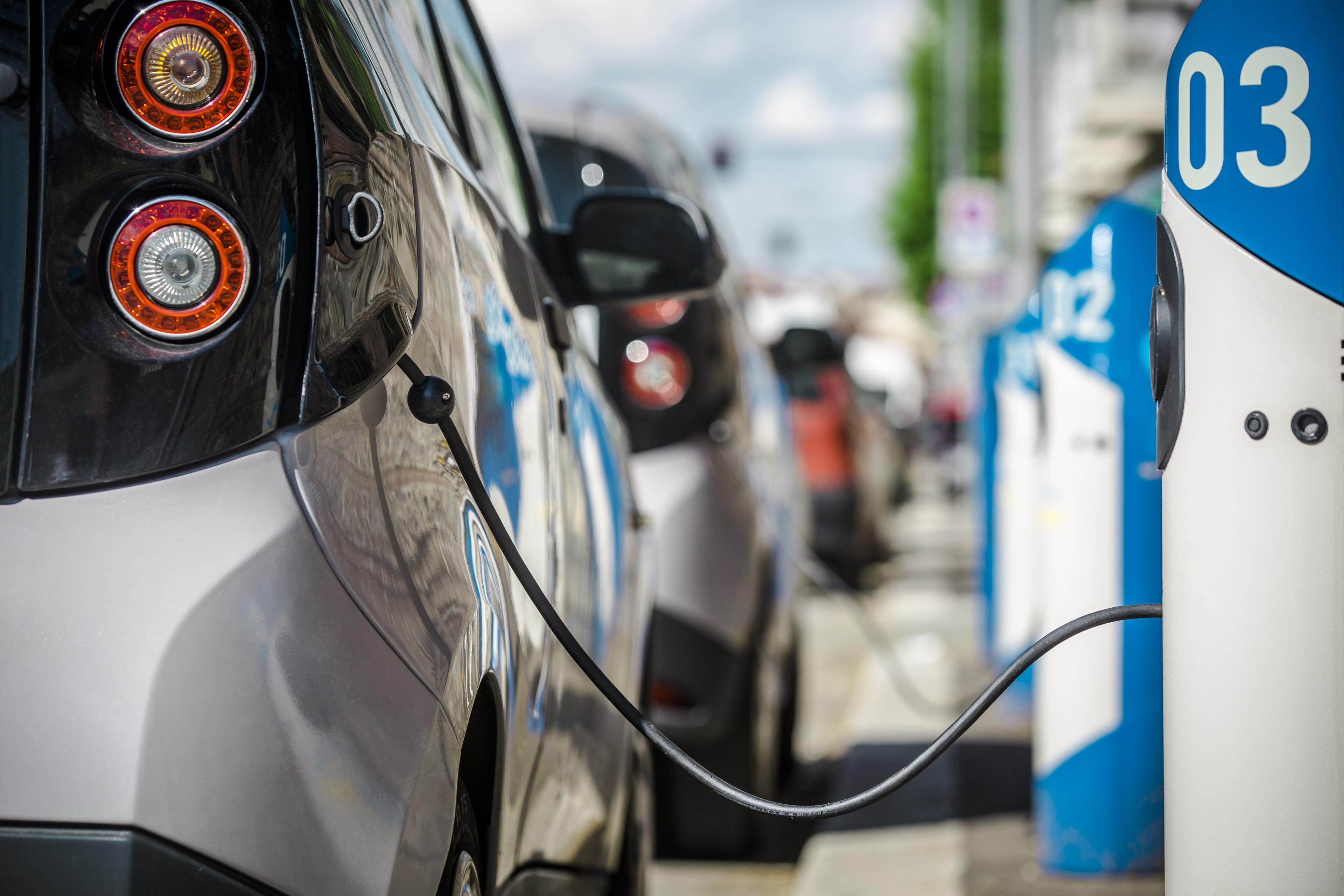 Image of an EV charging